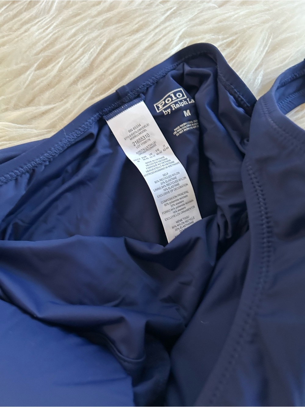 Polo Ralph Lauren one piece scoopback one piece embroidered logo swimsuit medium - Picture 6 of 8